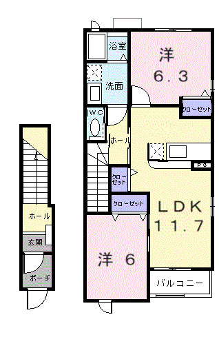 ヴィラK&K Ⅰの間取り