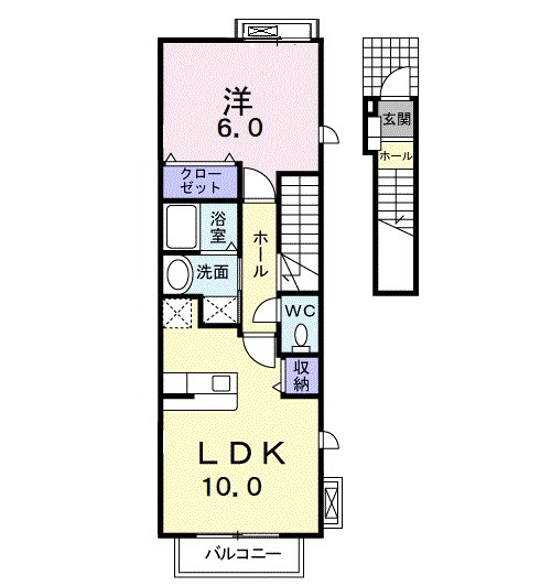 リバーサイド　Ⅱの間取り