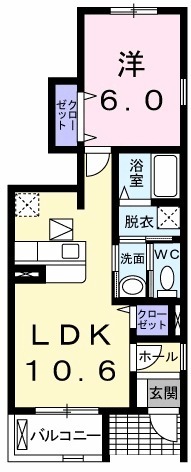 オルデンAの間取り