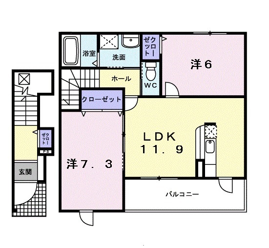 エアリー孝の間取り