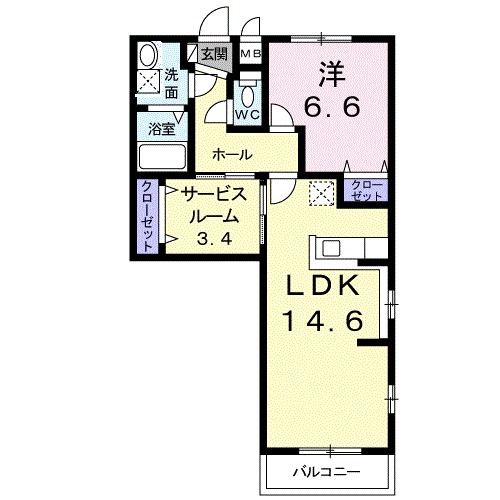 Ｊ・Ｋハイツ加賀・03010号室の間取り