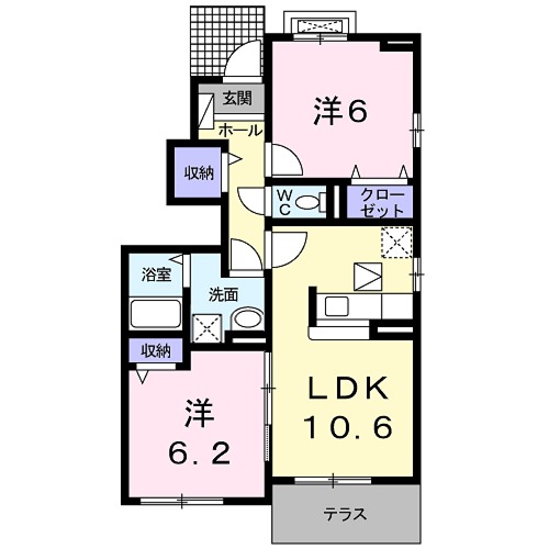 めぞん北山の間取り