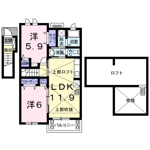 ロマニーヒロノⅡの間取り