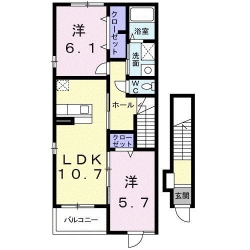 メゾン ド アヴェニール Dの間取り