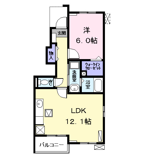 サンリット Ⅲの間取り