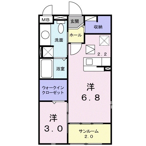サニープレイスⅠの間取り
