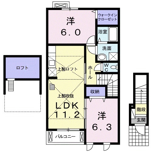 サンエスポアールⅠの間取り