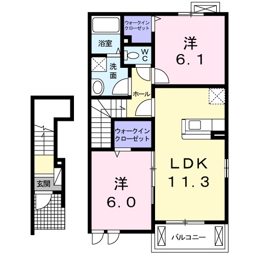 ラフィーネAの間取り