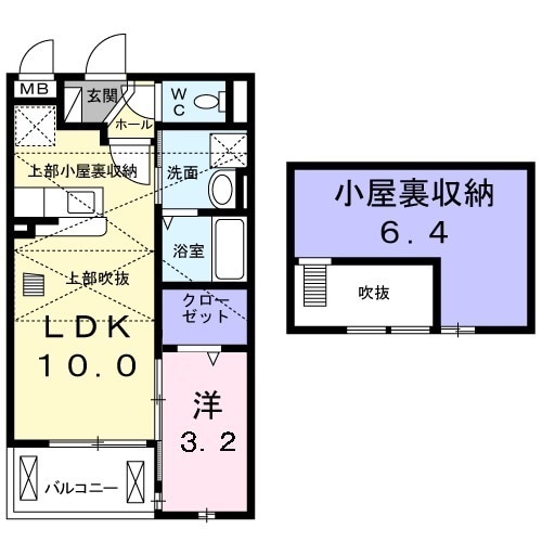 フルールⅠの間取り