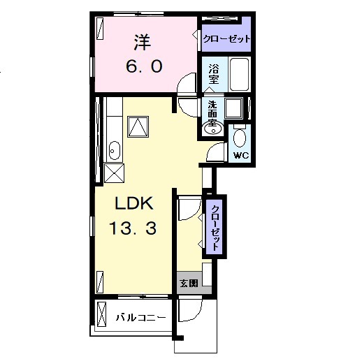 サンパティー Aの間取り