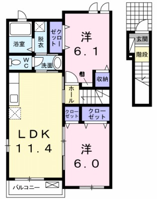 ル・ボワ・02040号室の間取り