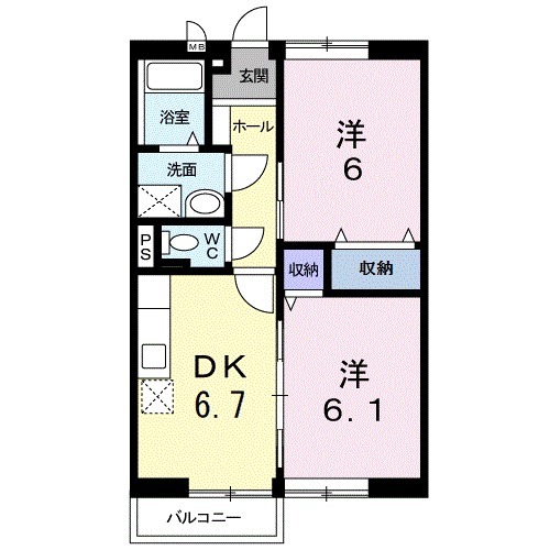 メゾンエレガントⅢの間取り
