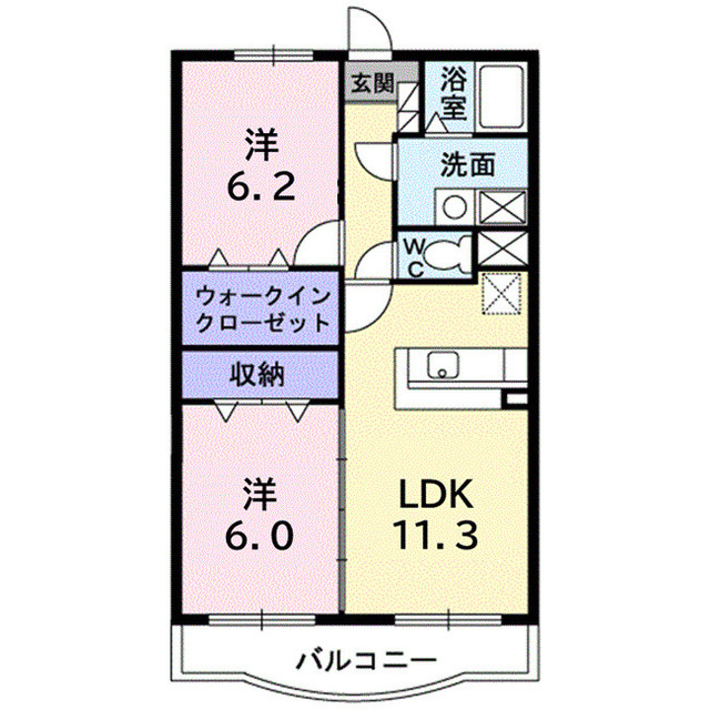 リズ センティア Bの間取り