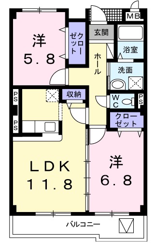 グランジュテの間取り