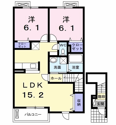 ジュネス中原　Ⅰ・02030号室の間取り