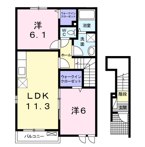 アルモニーBの間取り