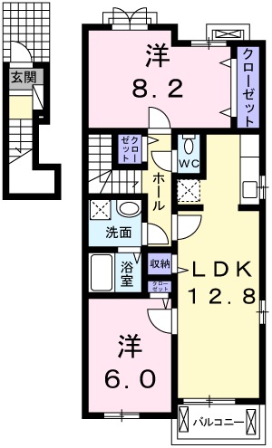 フラットウェルエムズの間取り