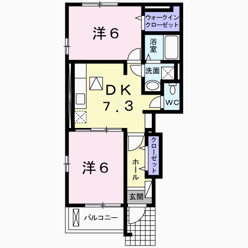 ウィステリア ブルームBの間取り