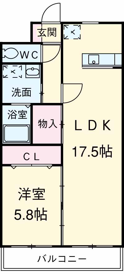 ルネス レヨンヴェールの間取り