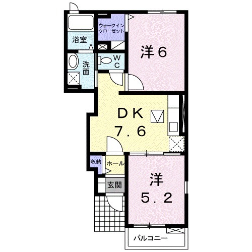 プティ アンジュⅠの間取り