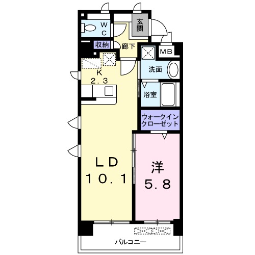 プレステージ空港東の間取り