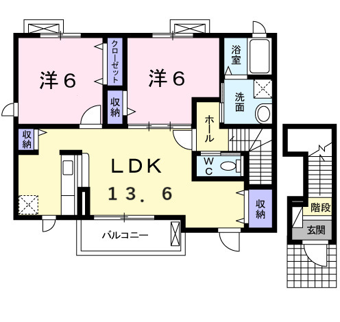 セレノ アルドーレ Iの間取り