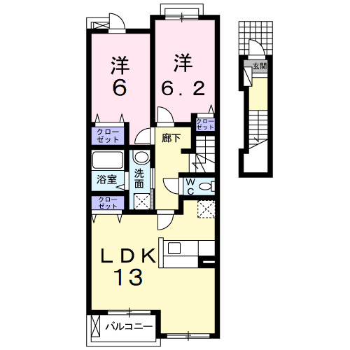 ファインヒル Aの間取り