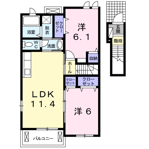 エクセレント ガーデン 雅Ⅱの間取り