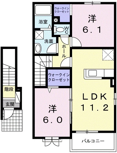 カーサフレスコⅡの間取り