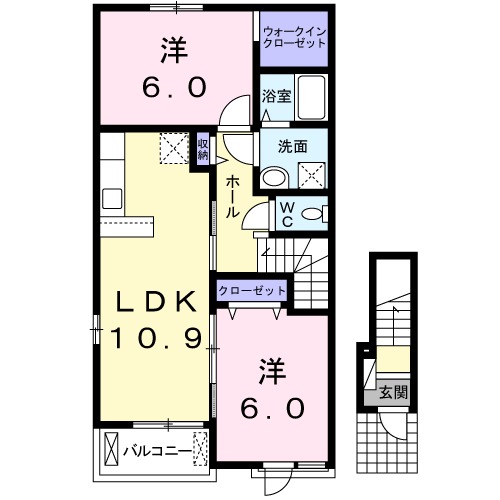 サン ガーデンB棟の間取り