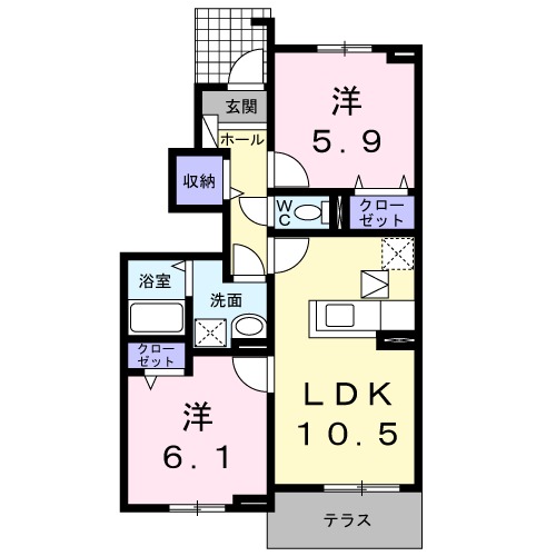 ローズガーデンN・T Ⅱの間取り