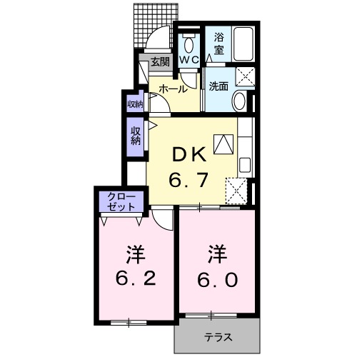 ボンボヤージュAの間取り
