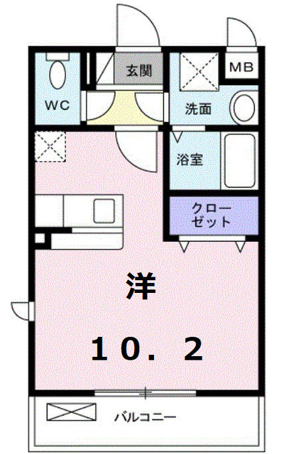 リバーパークKの間取り