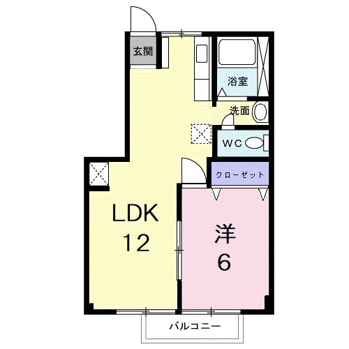 ハイツ八国の間取り