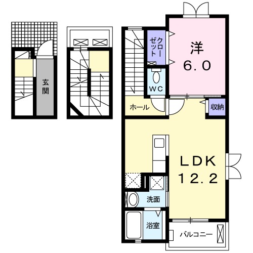アン ソレイエBの間取り