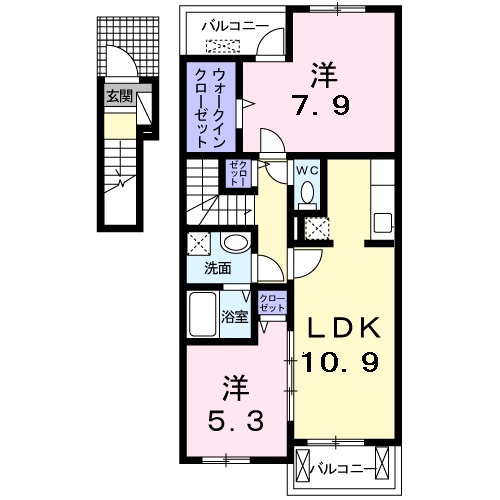 コスモス Bの間取り