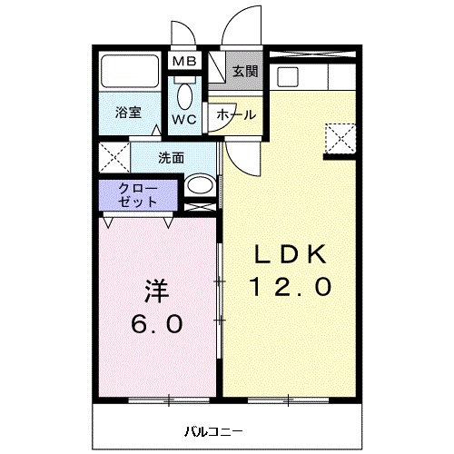 エスポワール北山Ⅱの間取り