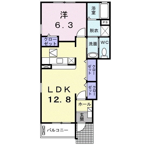クラール曽比の間取り