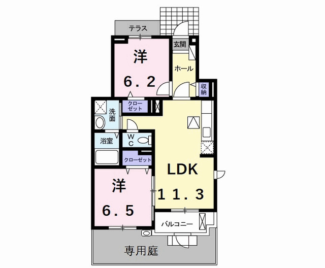 サンハーモニーの間取り