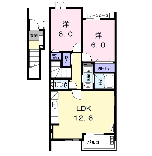 リヴィエール Tの間取り