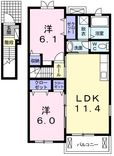 ニューシオンハイムの間取り