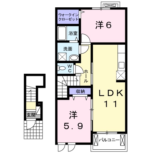 リバーウェスト綾瀬の間取り