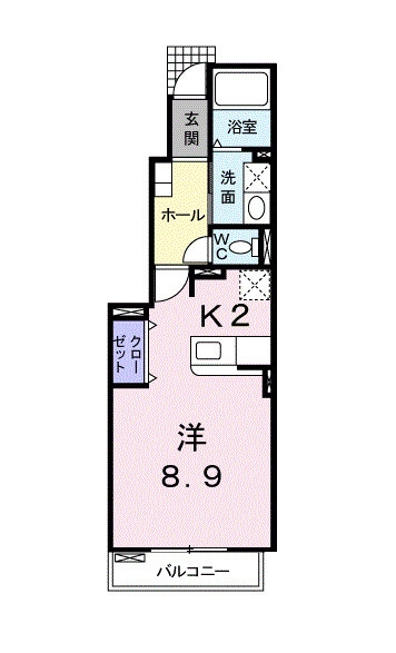 フローラ北館Aの間取り