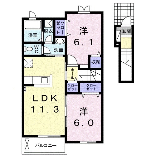 ベル モンテーヌ Ⅰの間取り