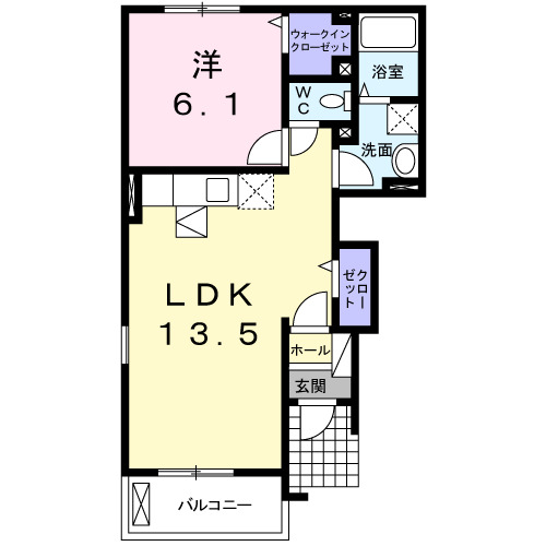 アンジュ　Ａ・01010号室の間取り