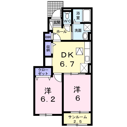 サリーレ天神ノ木Ⅱの間取り