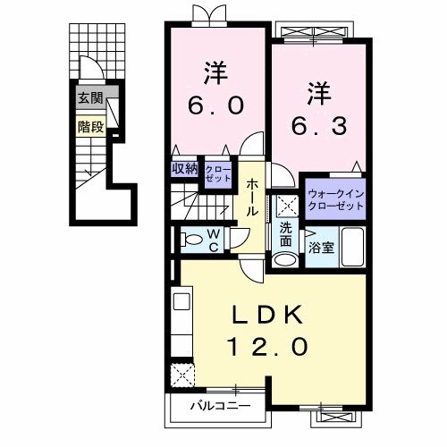 02020号室の間取り