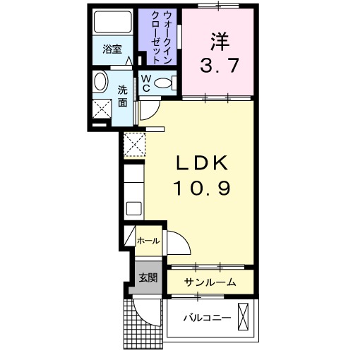 ウィスティリアⅤの間取り