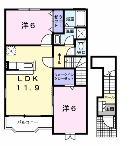 デルソーレAの間取り