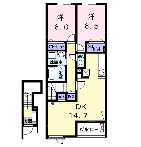 アンジュ 錦の間取り
